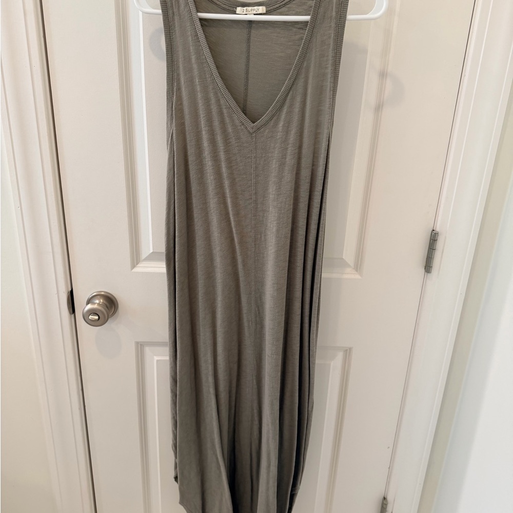 Z Supply Charcoal Sleeveless Maxi Dress